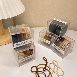 Élastiques à Cheveux en Nylon Haute Élasticité Tons de Terre Texture en Spirale Bandeaux Minimalistes pour Coiffure Femme