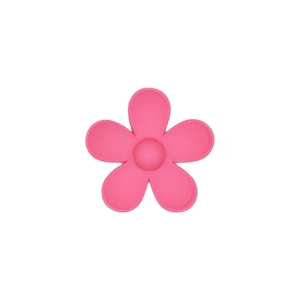 Pince à cheveux fleur rose en silicone pour femme, idéale pour les coiffures élégantes
