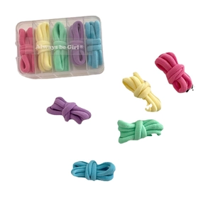 Set of 25 colorful high-elastic seamless hair ties in macaron colors with storage box