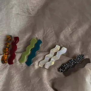 Lot de Barrettes à Cheveux en Résine Forme de Vague Motif Léopard Écaille de Tortue Pinces Bec de Canard pour Femme Fille Bijoux