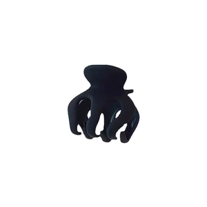 Matte black octopus claw clip for high ponytail styling with strong grip and minimalist design