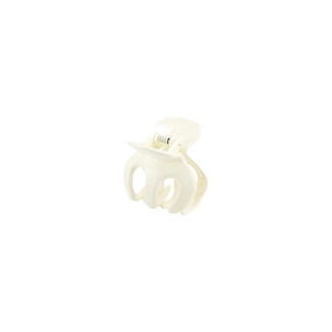 Mini cream white matte hair claw clip for high ponytail styling and daily hair accessories