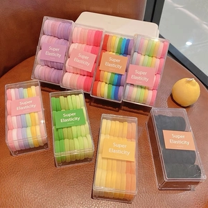 Détails de coffrets d'élastiques à cheveux haute élasticité en boîtes acryliques