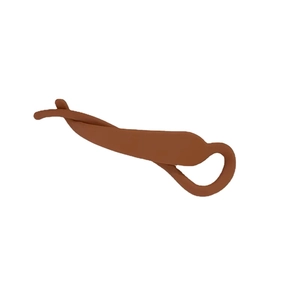 Pince à cheveux banane marron mat au design torsadé pour une queue de cheval élégante