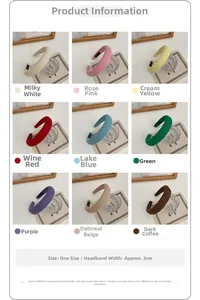 Vue détaillée de neuf serre-têtes en tricot colorés avec textures épaisses à côtes verticales