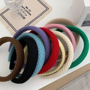 Lot de serre-têtes en tricot épais aux couleurs acidulées avec texture côtelée rembourrée