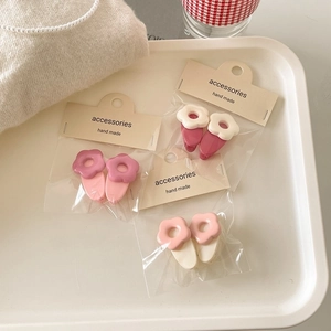 Pinces à Cheveux Florales Macaron Douces INS Coréennes Pince Bec de Canard en Résine Accessoires Cheveux Femme