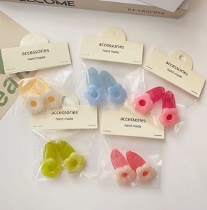 Sweet Flower Hair Clips For Women Girls Plastic Resin Duckbill Side Fringe Clips Small Floral Hairpins Accessories