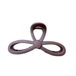 Elegant large matte finish shark hair claw clip for women in deep purple color