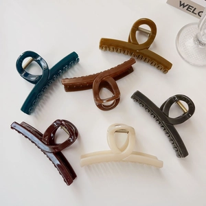 Set di 6 grandi fermagli per capelli lucidi in colori assortiti per acconciature