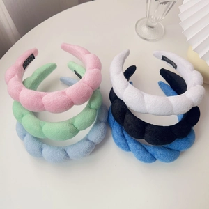 Korean Style Twisted Sponge Headband High Skull Top Braided Hairband Soft Fabric Padded Headband Handmade Women Hair Accessories
