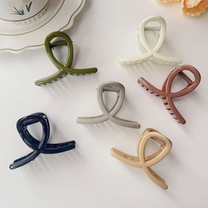 Pince à Cheveux Requin en Acrylique Minimaliste Style Coréen pour Femmes Élégante Couleurs Morandi Brillantes Mattes Accessoires