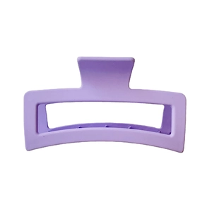Extra large 13cm lavender purple matte square hair claw clip for thick hair styling