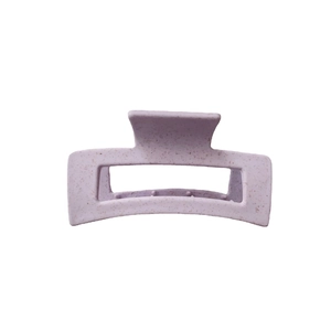 Lilac purple square hair claw clip with speckled texture and minimalist matte finish