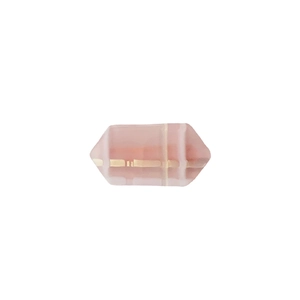 Barrette à cheveux en cristal hexagonal rose translucide pour coiffure féminine