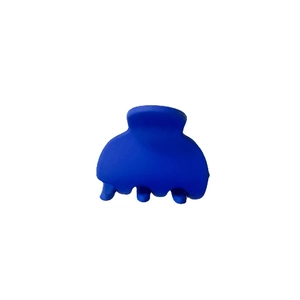 Matte royal blue hair claw clip for high ponytail styling and vibrant hair accessories
