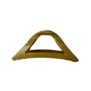 Pince à cheveux triangulaire vert olive brillante avec un ressort en métal robuste