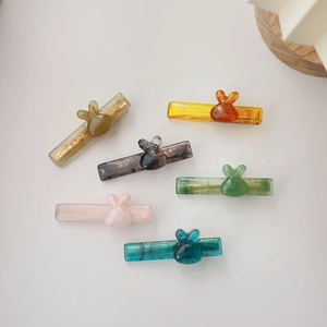 Mignon Lapin Barrette à Cheveux Acétate Résine Pince à Bec de Canard Fait à la Main Mode Accessoires de Coiffure pour Femmes Filles