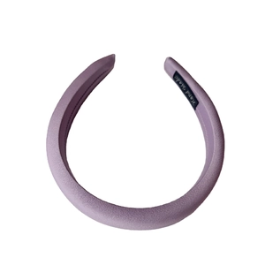 Padded lavender sponge headband with satin finish for high cranial top hair styling