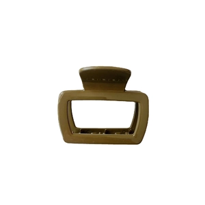 Minimalist rectangular olive green hair claw clip for women's half-up hairstyles