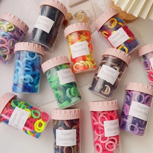 Kids Candy Color High Elastic Hair Ties Seamless Fabric Scrunchies Cute Hair Bands For Girls Daily Hair Styling Accessories