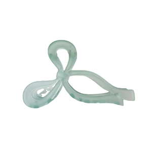 Pince à cheveux nœud vert menthe givré pour cheveux épais et chignon stable et chic