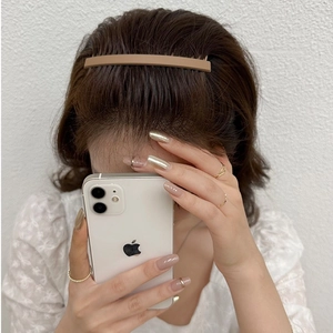 Brown matte resin hair comb clip for fixing bangs and stray hair on side of head
