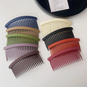 9-piece set of matte hair combs for styling bangs and securing loose hair in various colors