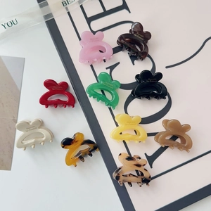 Korean Style Acetate Butterfly Heart Small Hair Claw Clip Mini Side Fringe Clip French Style Hair Accessories For Women