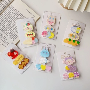 Süße Koreanische Cartoon Acryl Haarklammern Für Damen Mädchen Bär Hase Essen Frucht Form Süße Haarnadeln Täglich Haarschmuck Geschenk