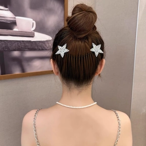 Pettini per capelli a stella con strass per acconciature eleganti e fissaggio capelli