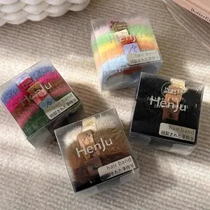 Élastiques à Cheveux Mignons en Peluche pour Femmes Bandeau à Haute Élasticité Scrunchies Doux et Poilus avec Étiquettes Thème Océan Accessoires de Coiffure Quotidiens