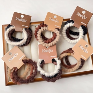 Elastici per Capelli in Peluche da Donna Corda per Capelli ad Alta Elasticità Autunno Inverno in Morbido Tessuto Accessori per Capelli