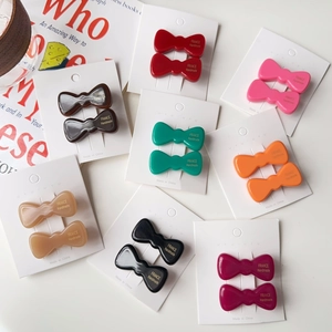 Pinces à Cheveux Nœud en Acétate Petites Barrettes Style Français pour Femmes Accessoires de Coiffure Quotidiens Décoratifs