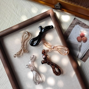 Collection de barrettes bananes élégantes en forme de nœud en plusieurs couleurs