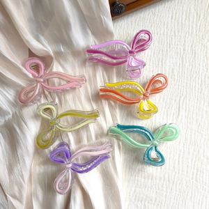 Elegant butterfly hair claw clips in colorful candy colors for women and girls