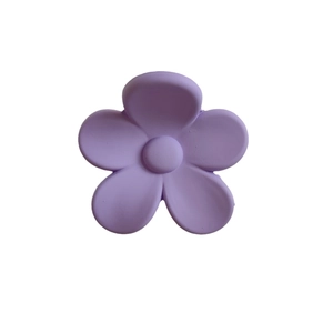 Matte hellviolette Blumen-Haarklammer mit 5-Blütenblatt-Design für Damen