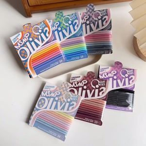 Colorful high-elastic hair ties set in 10-piece sets with multiple vibrant candy colors