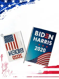 Detailed texture of the 55g linen fabric on the Biden-Harris 2024 election garden flag