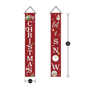 Detailed size specifications for 30x180cm Merry Christmas and Let It Snow banners