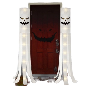 Maniche a vento fantasma di Halloween con luci LED per decorazione da esterno