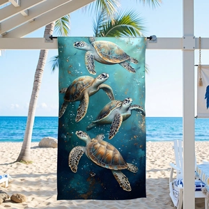 Sea Turtle Microfiber Beach Towel Quick Dry Absorbent Bath Towel For Swimming Yoga Travel Pool Blanket Sand Free Towel