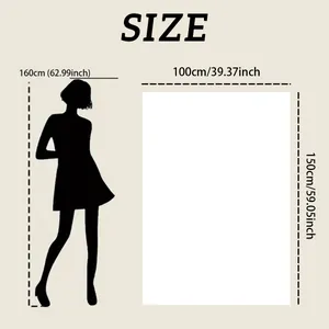 Size chart showing 100x150cm dinosaur flannel blanket proportions against a 160cm person