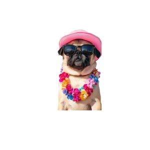 Pink puppy microfiber beach towel with cute dog print and absorbent material for summer sports