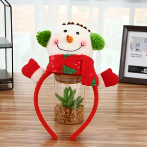 Serre-tête bonhomme de neige de Noël avec gants rouges et cache-oreilles doux