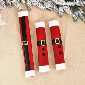 Lot de couvre-poignées de réfrigérateur style Père Noël pour décoration de cuisine