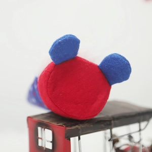 Patriotic USA Independence Day gnome decoration with red felt base and blue details