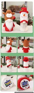 Detailed view of the Christmas gnome base showing the battery compartment and switch