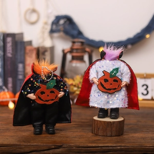 Halloween Headless Vampire Doll With Pumpkin Sequined Fabric Ornament For Home Party Decoration Hanging Ghost Figurine