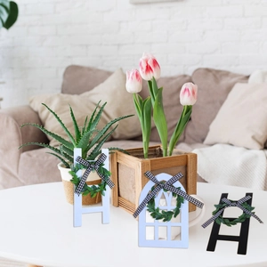 Lot de mini échelles en bois et cadre de fenêtre pour décoration intérieure rustique